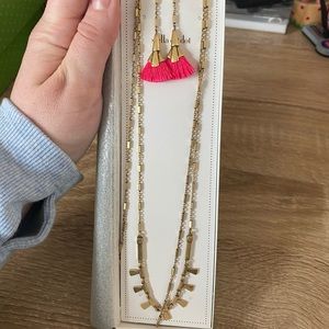 Eden Tassle Lariat necklace and matching earrings